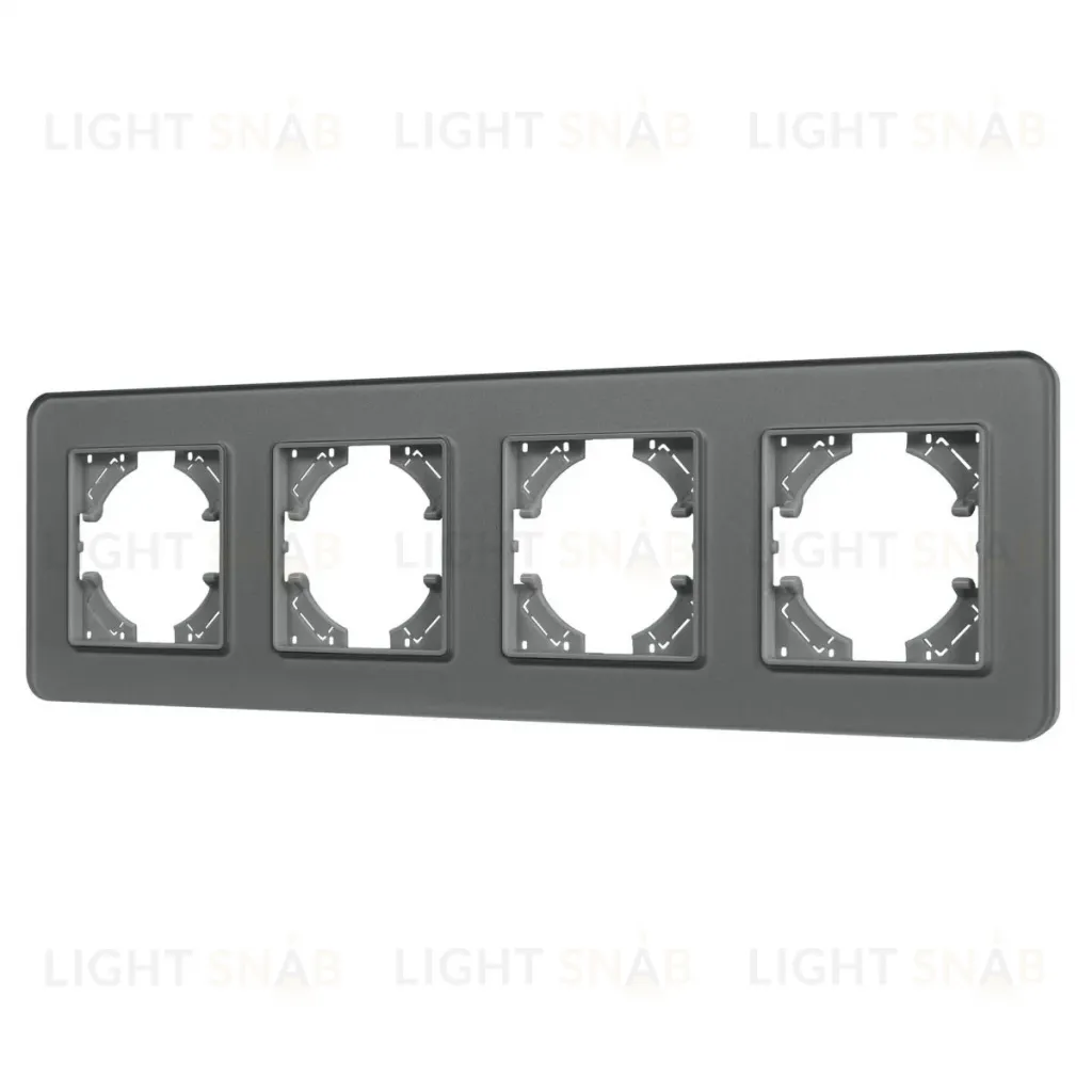 Рамка на 4 поста стеклянная Arlight FRM-OMALI-SFGS-4-GR 049718 049718