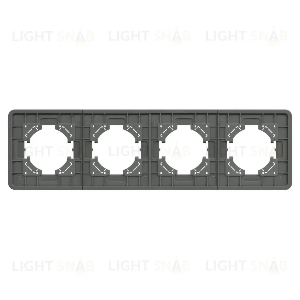 Рамка на 4 поста стеклянная Arlight FRM-OMALI-SFGS-4-GR 049718 049718