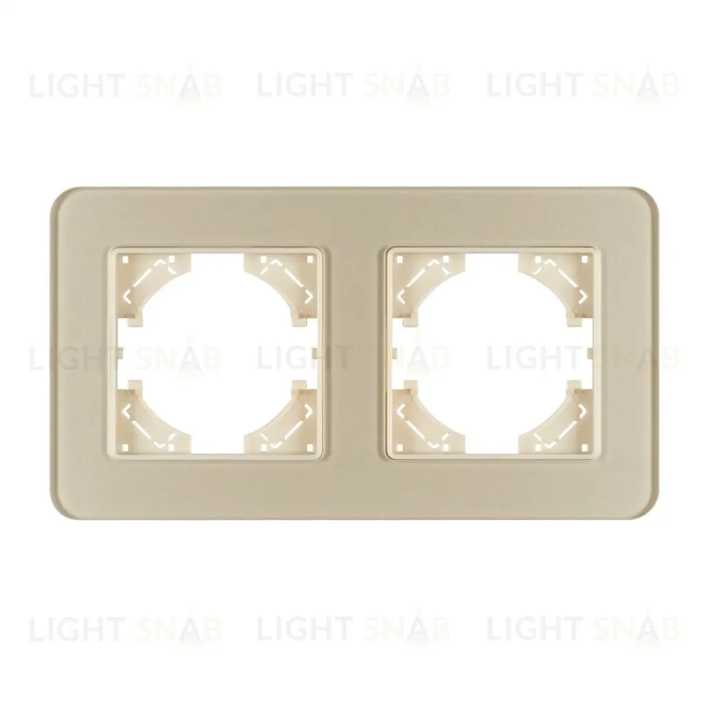 Рамка на 2 поста стеклянная Arlight FRM-OMALI-SFGS-2-GD 049711 049711
