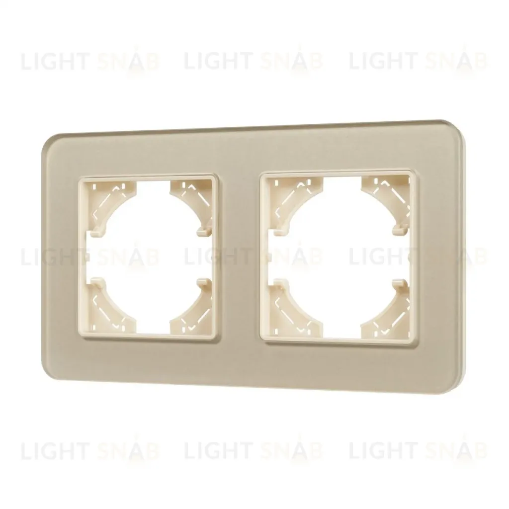 Рамка на 2 поста стеклянная Arlight FRM-OMALI-SFGS-2-GD 049711 049711