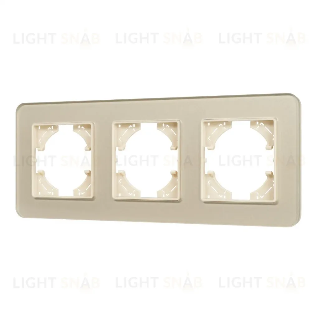 Рамка на 3 поста стеклянная Arlight FRM-OMALI-SFGS-3-GD 049715 049715