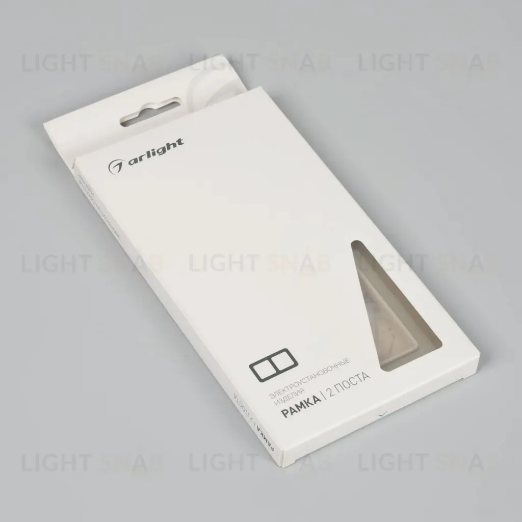 Рамка на 2 поста стеклянная Arlight FRM-OMALI-SFGS-2-GD 049711 049711