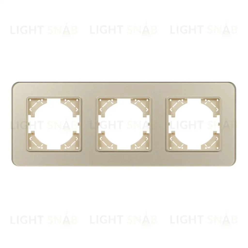 Рамка на 3 поста стеклянная Arlight FRM-OMALI-SFGS-3-GD 049715 049715