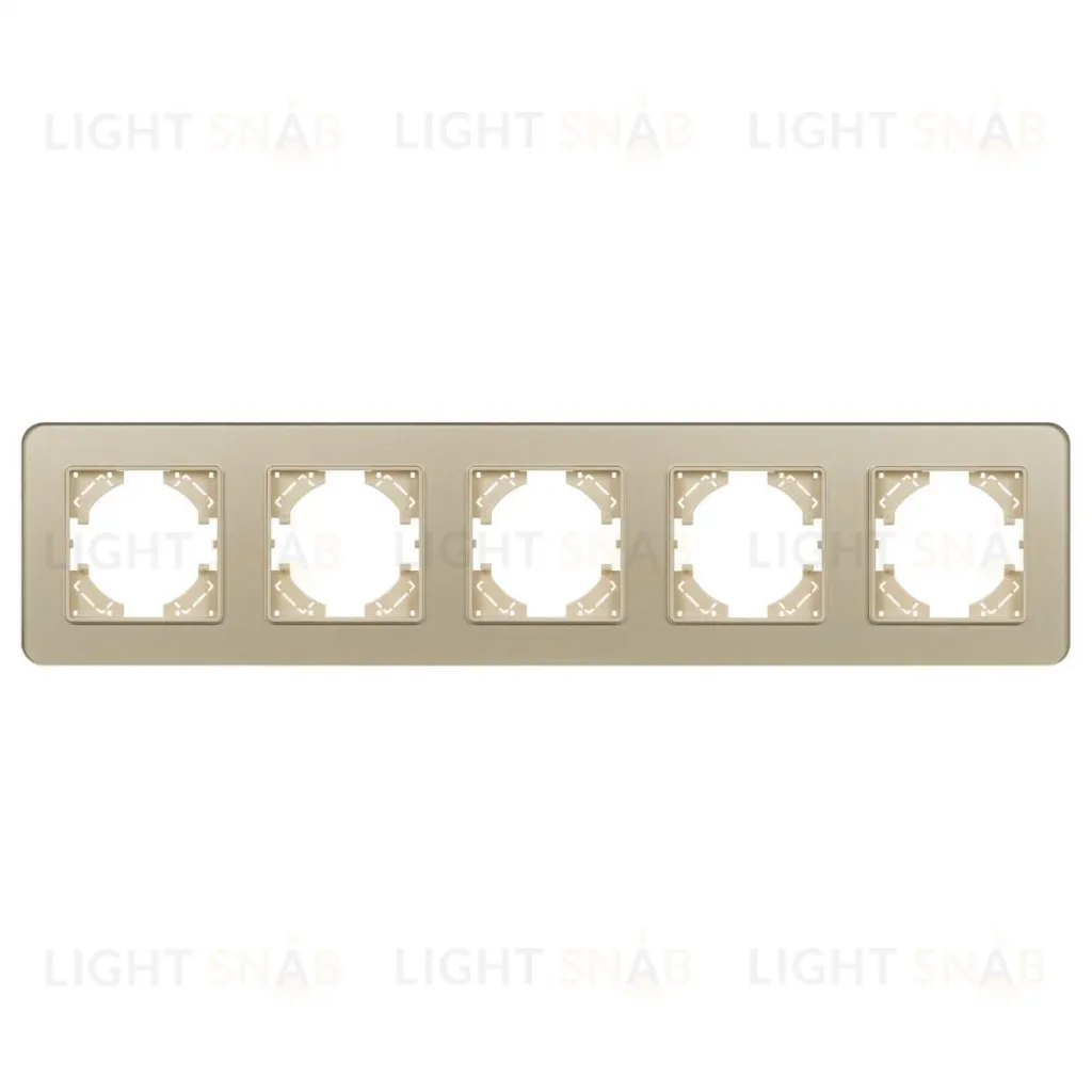 Рамка на 5 постов стеклянная Arlight FRM-OMALI-SFGS-5-GD 049723 049723