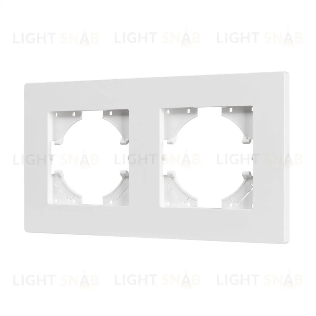 Рамка на 2 поста пластиковая Arlight FRM-PERIO-PL-2-WH 049750 049750