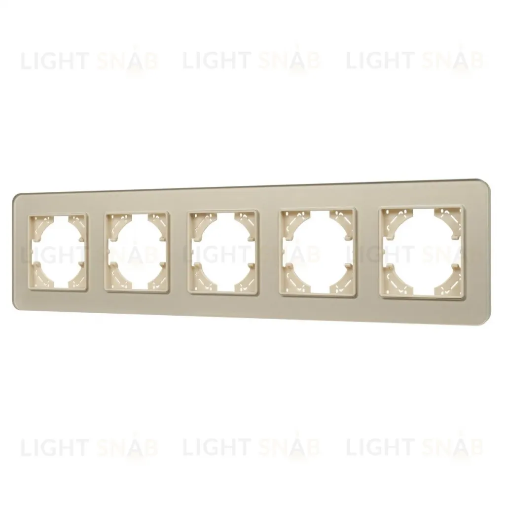 Рамка на 5 постов стеклянная Arlight FRM-OMALI-SFGS-5-GD 049723 049723