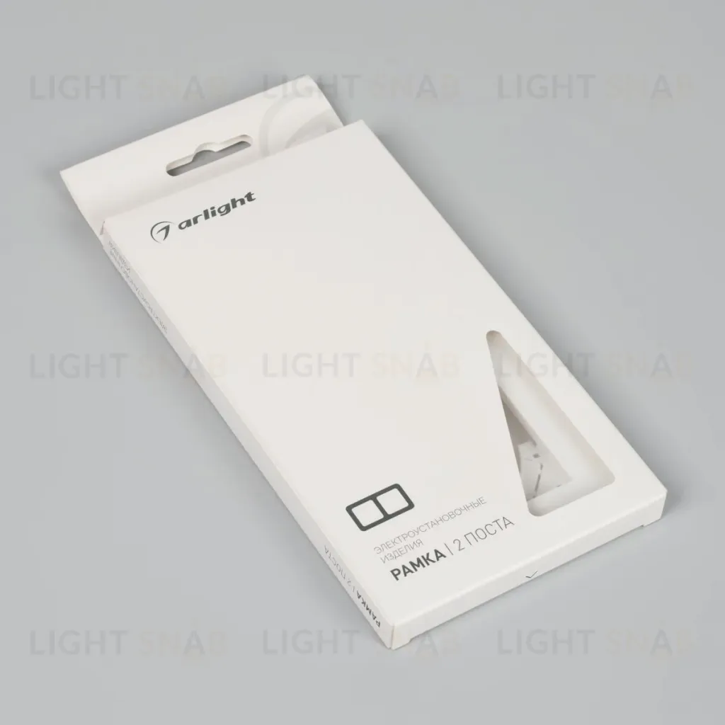 Рамка на 2 поста пластиковая Arlight FRM-PERIO-PL-2-WH 049750 049750