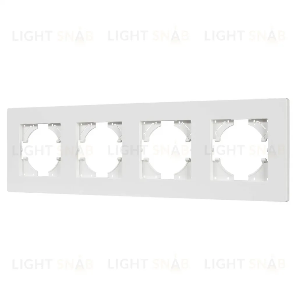 Рамка на 4 поста пластиковая Arlight FRM-PERIO-PL-4-WH 049758 049758