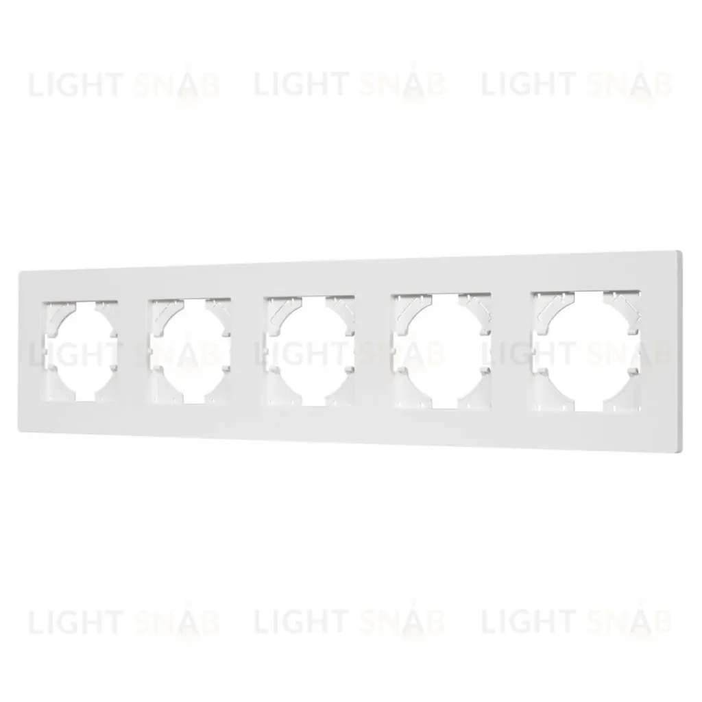 Рамка на 5 постов пластиковая Arlight FRM-PERIO-PL-5-WH 049762 049762