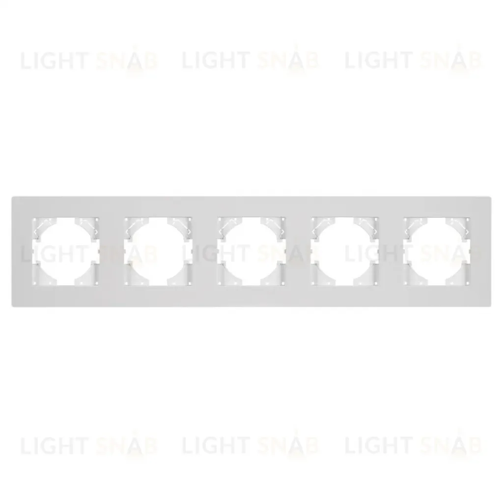 Рамка на 5 постов пластиковая Arlight FRM-PERIO-PL-5-WH 049762 049762
