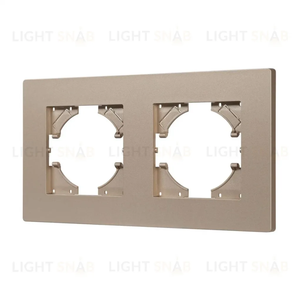 Рамка на 2 поста пластиковая Arlight FRM-PERIO-PL-2-GD 049753 049753