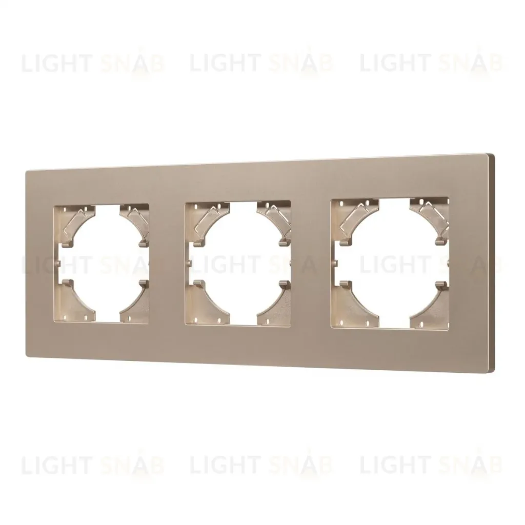 Рамка на 3 поста пластиковая Arlight FRM-PERIO-PL-3-GD 049757 049757