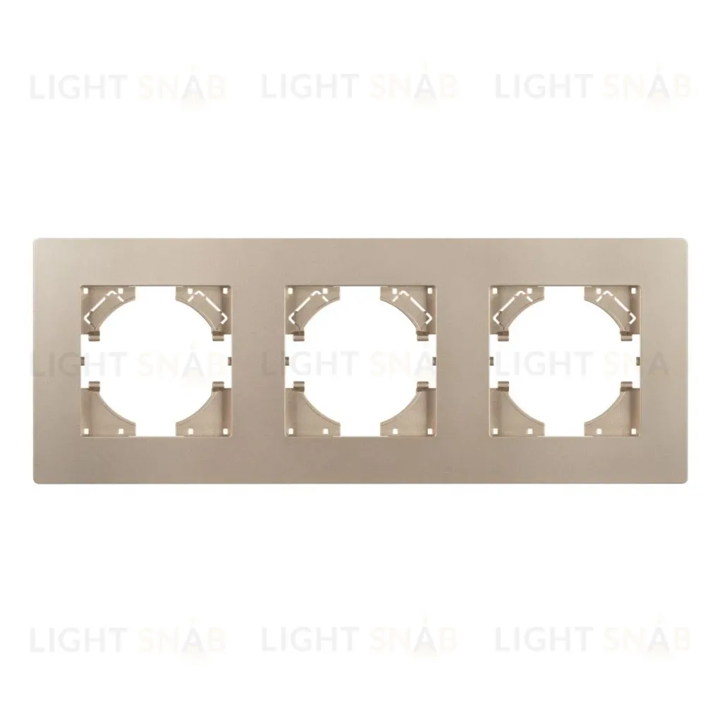 Рамка на 3 поста пластиковая Arlight FRM-PERIO-PL-3-GD 049757 049757