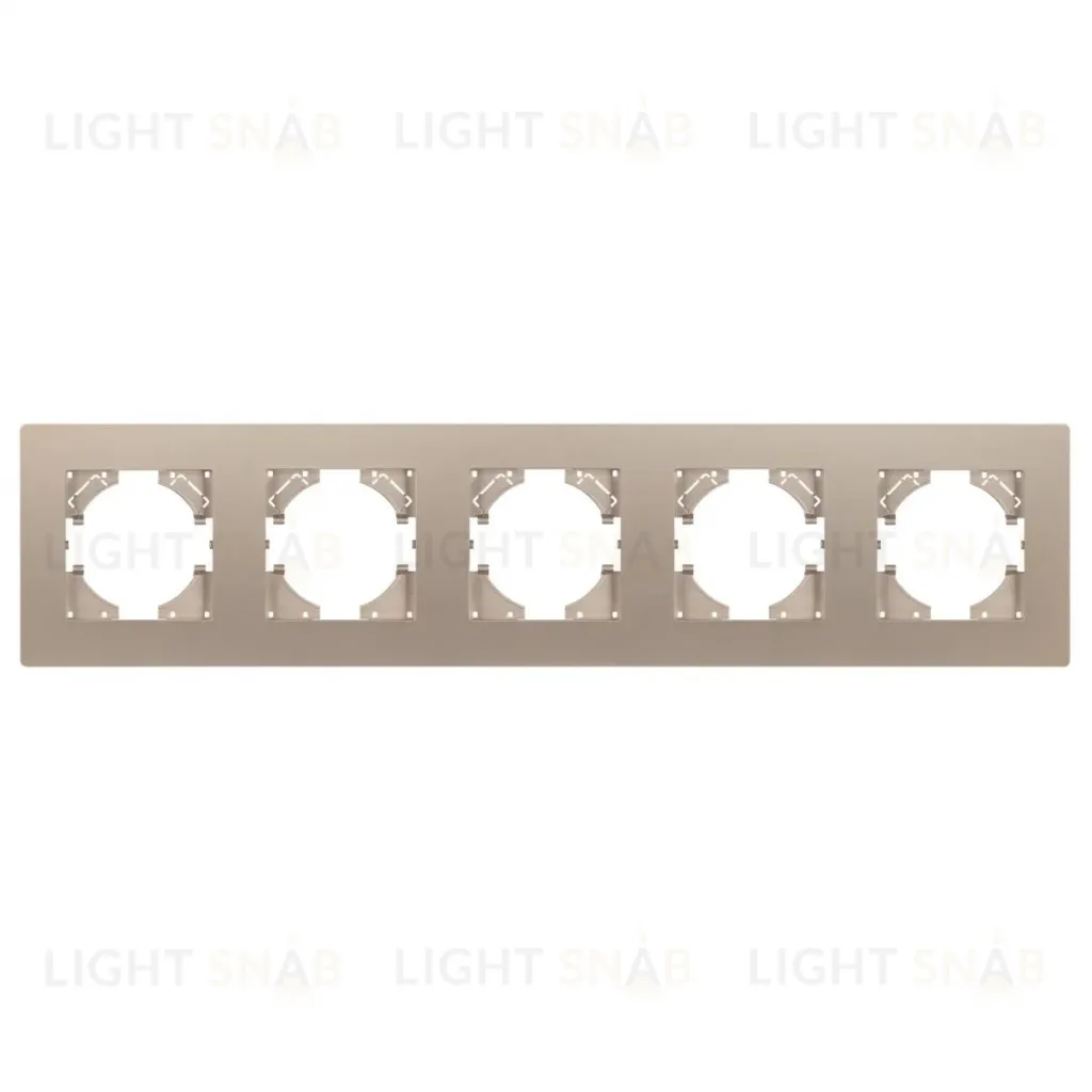 Рамка на 5 постов пластиковая Arlight FRM-PERIO-PL-5-GD 049765 049765