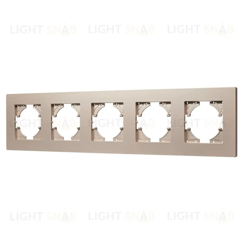 Рамка на 5 постов пластиковая Arlight FRM-PERIO-PL-5-GD 049765 049765