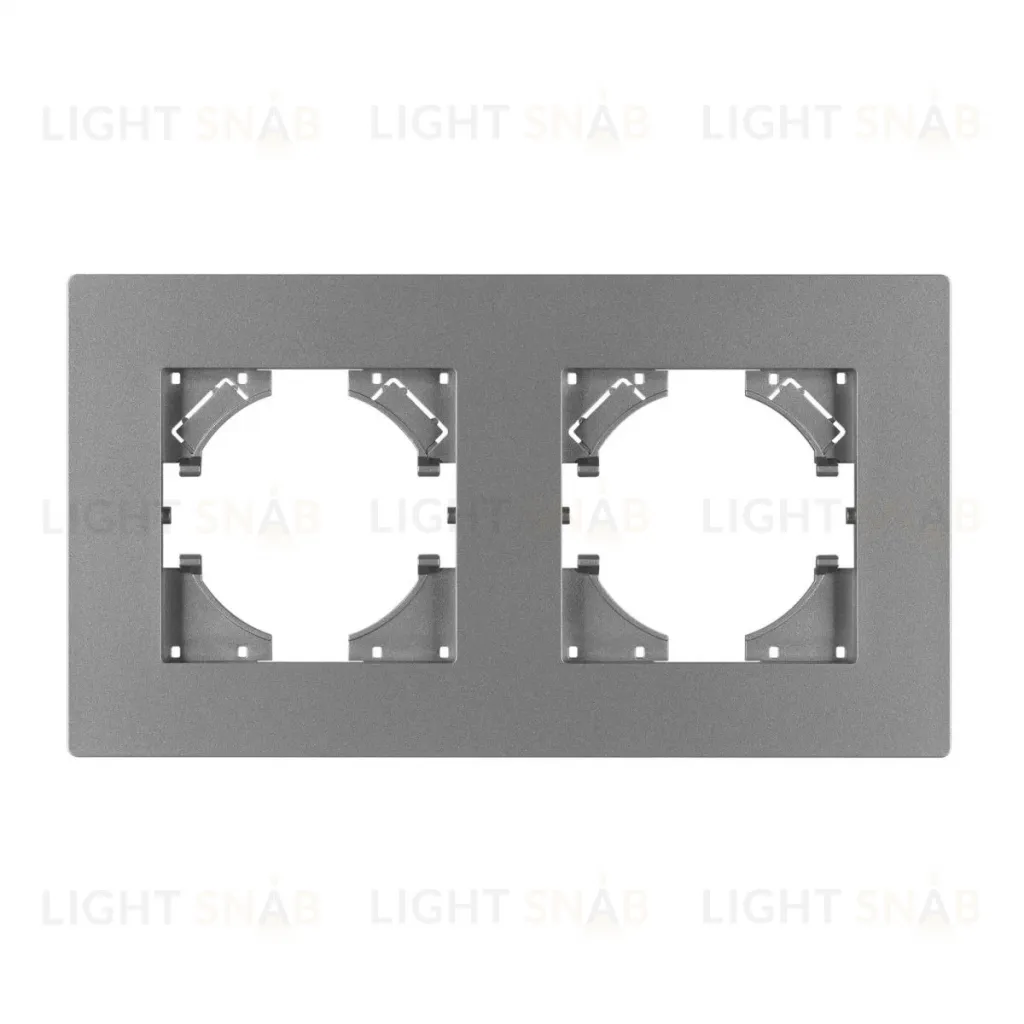 Рамка на 2 поста пластиковая Arlight FRM-PERIO-PL-2-GR 049752 049752