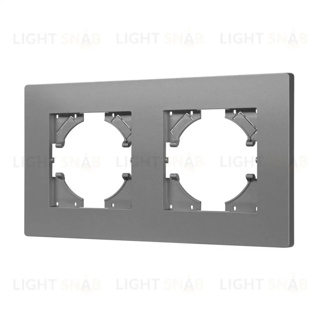 Рамка на 2 поста пластиковая Arlight FRM-PERIO-PL-2-GR 049752 049752