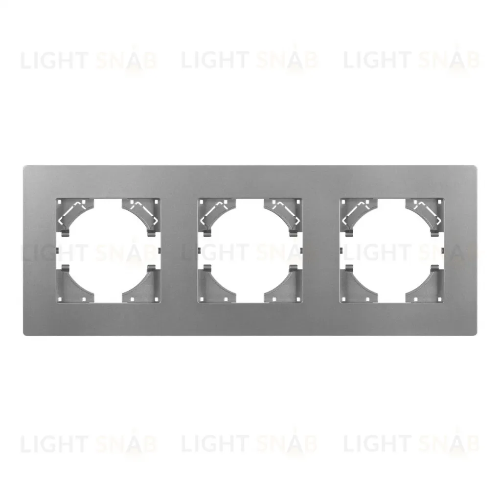Рамка на 3 поста пластиковая Arlight FRM-PERIO-PL-3-GR 049756 049756