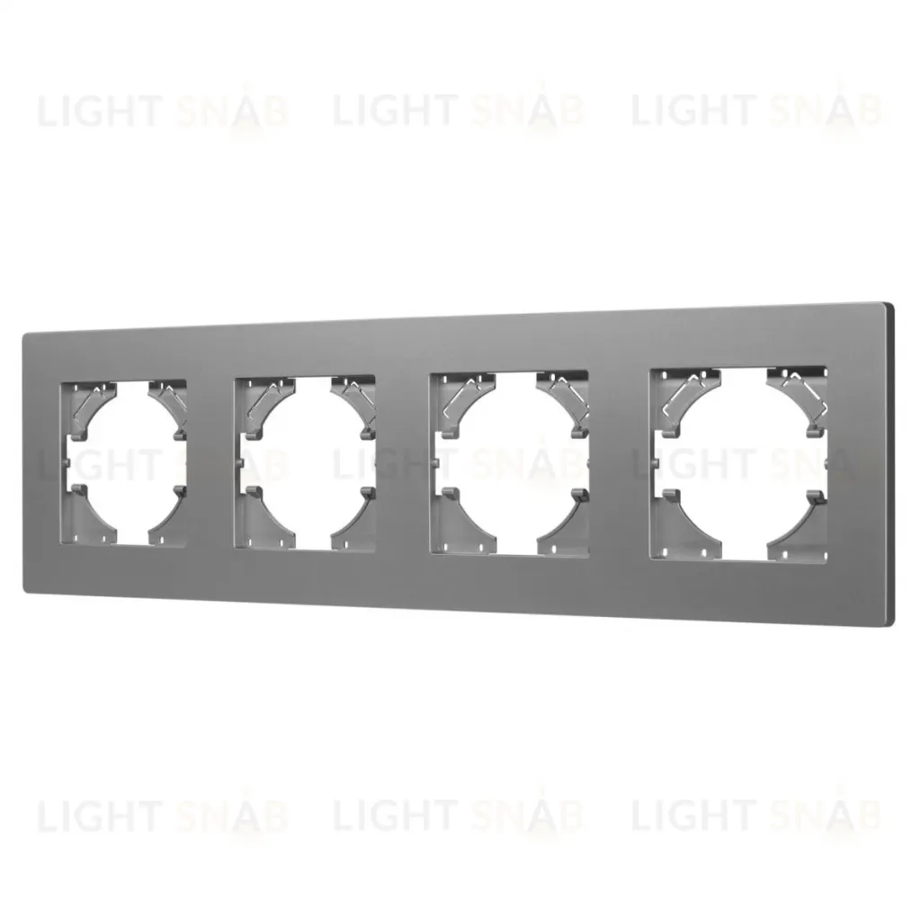 Рамка на 4 поста пластиковая Arlight FRM-PERIO-PL-4-GR 049760 049760