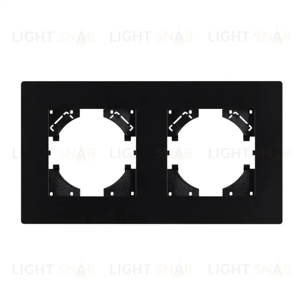 Рамка на 2 поста пластиковая Arlight FRM-PERIO-PL-2-BK 049751 049751