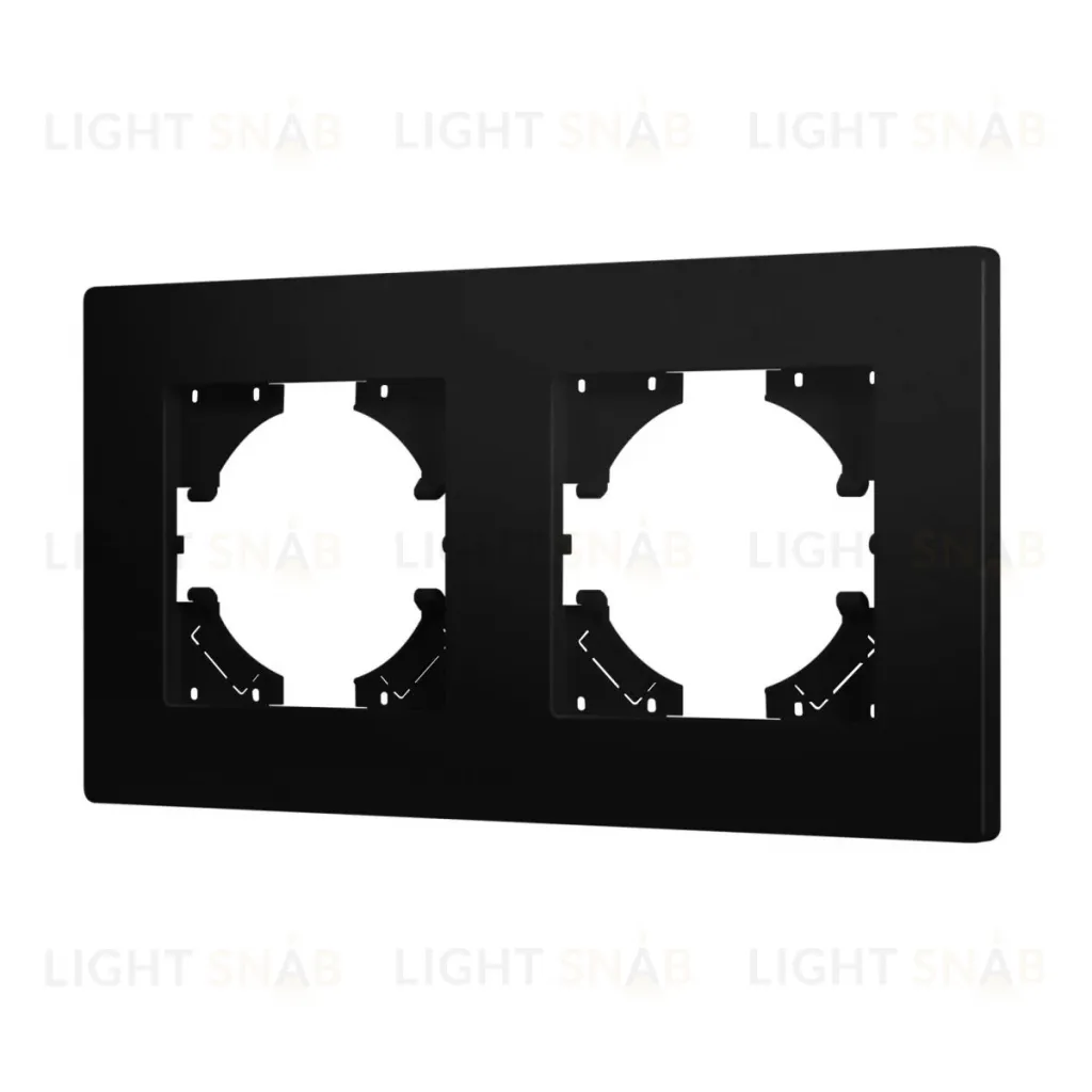 Рамка на 2 поста пластиковая Arlight FRM-PERIO-PL-2-BK 049751 049751