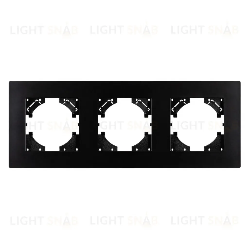 Рамка на 3 поста пластиковая Arlight FRM-PERIO-PL-3-BK 049755 049755