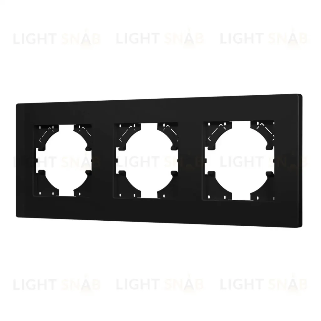 Рамка на 3 поста пластиковая Arlight FRM-PERIO-PL-3-BK 049755 049755