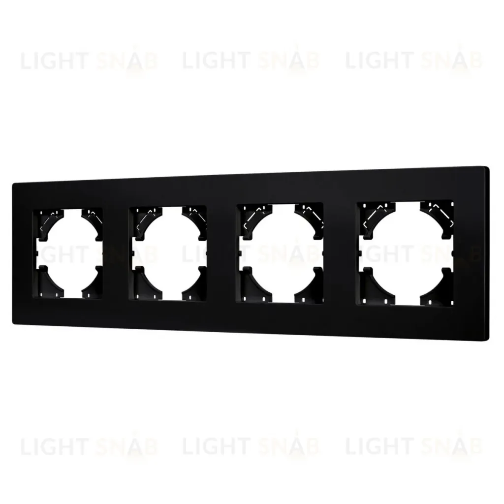 Рамка на 4 поста пластиковая Arlight FRM-PERIO-PL-4-BK 049759 049759