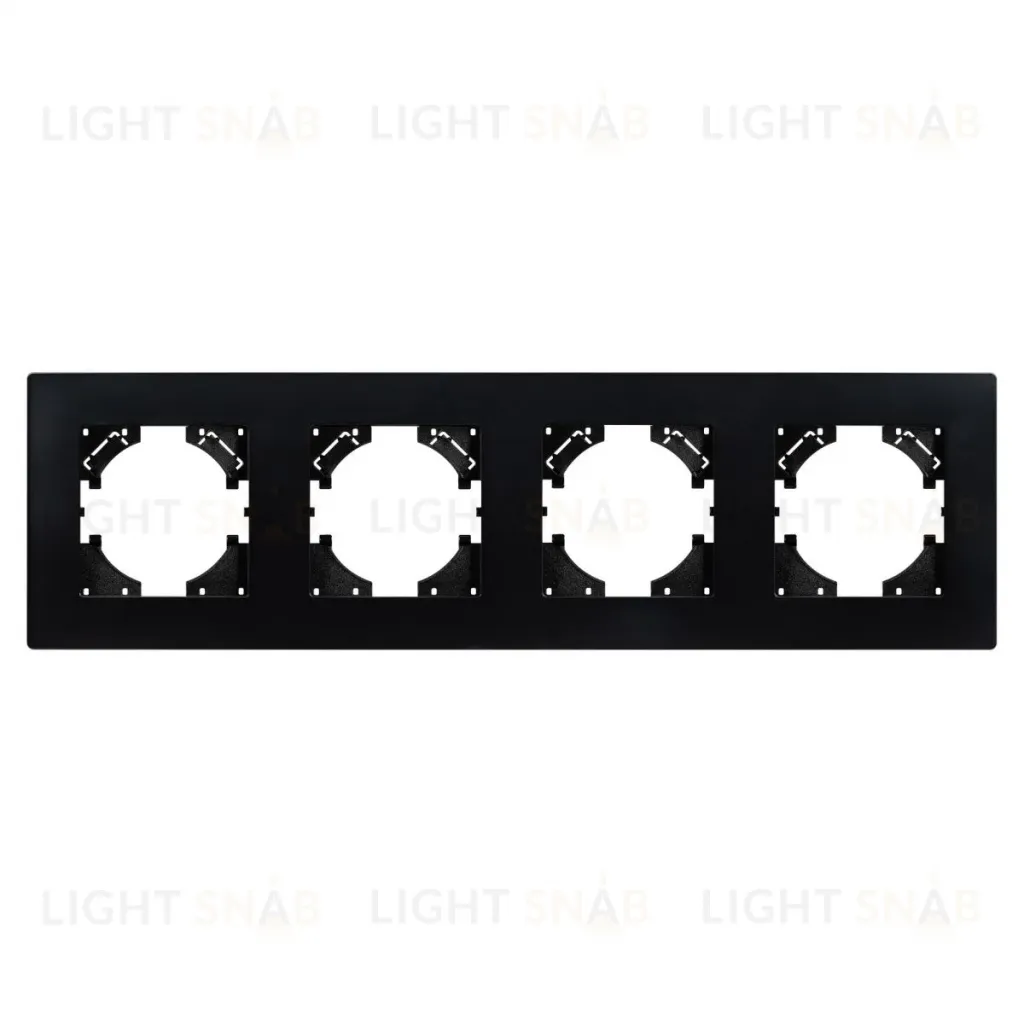 Рамка на 4 поста пластиковая Arlight FRM-PERIO-PL-4-BK 049759 049759