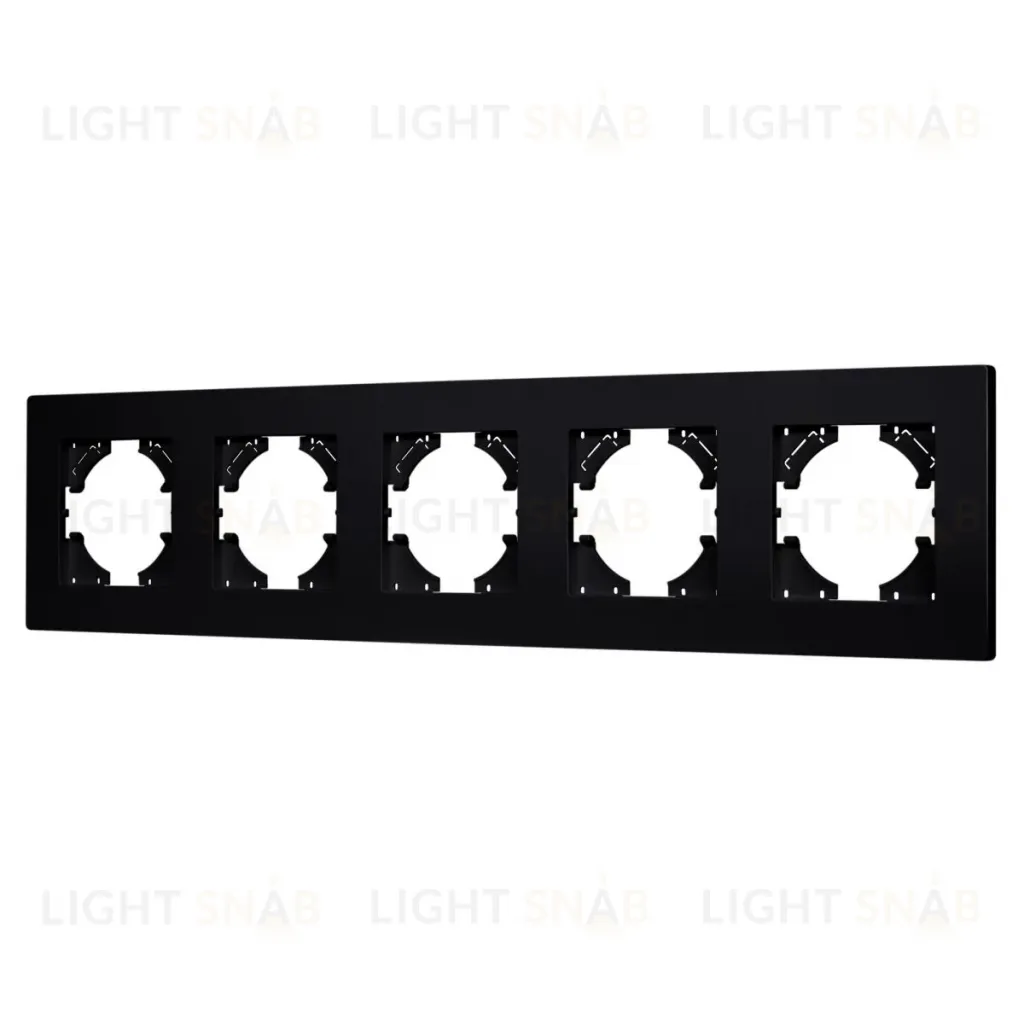 Рамка на 5 постов пластиковая Arlight FRM-PERIO-PL-5-BK 049763 049763