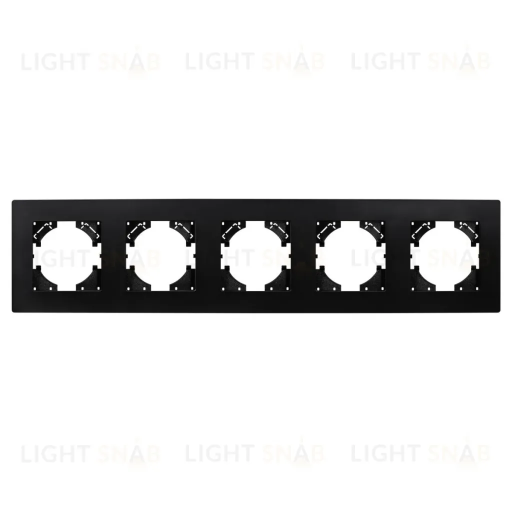 Рамка на 5 постов пластиковая Arlight FRM-PERIO-PL-5-BK 049763 049763