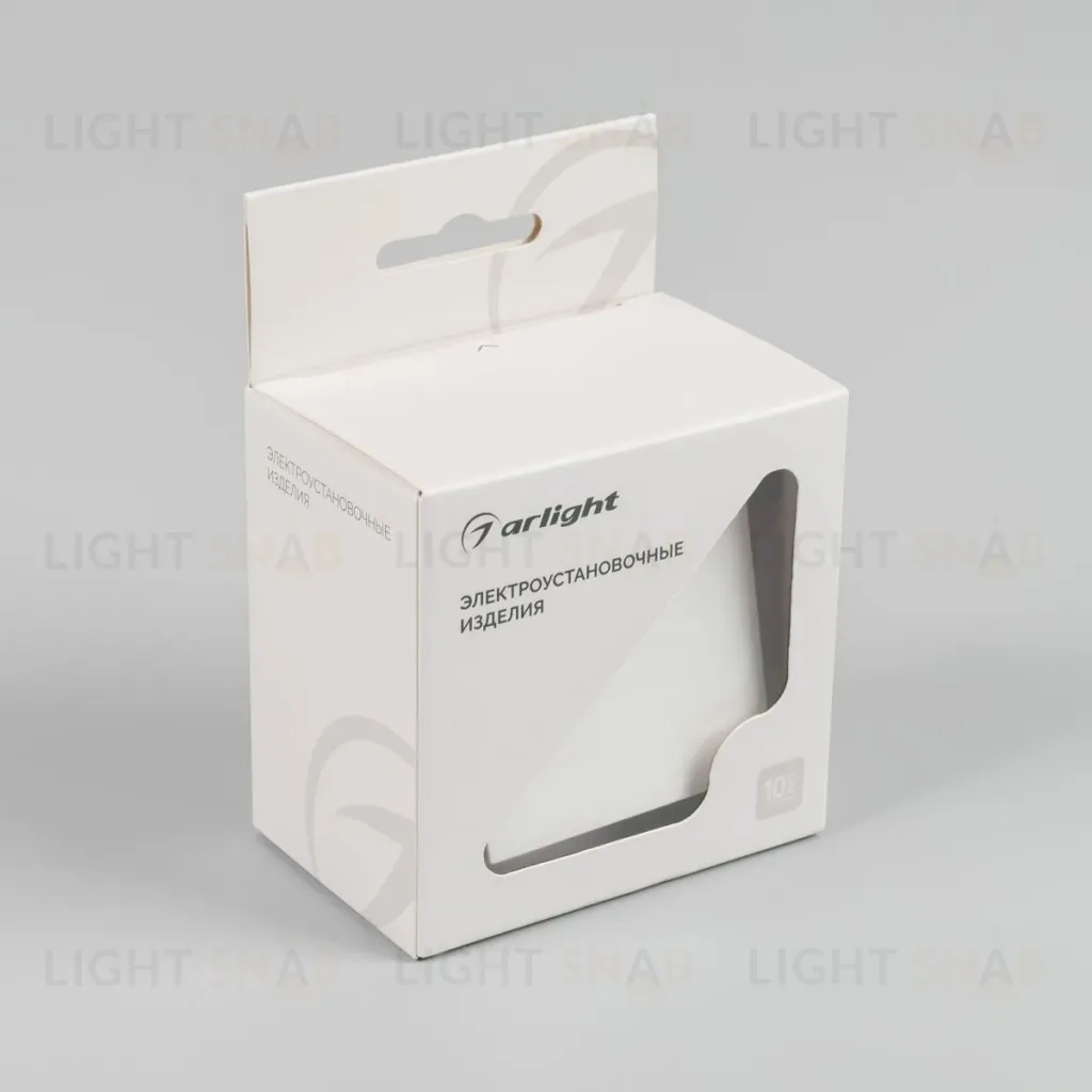 Механизм выключателя одноклавишный непроходной Arlight SWT-MK01-PL-WH-V (250V, 10A) 049867 049867