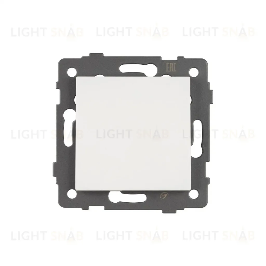 Механизм выключателя одноклавишный непроходной Arlight SWT-MK01-PL-WH-V (250V, 10A) 049867 049867