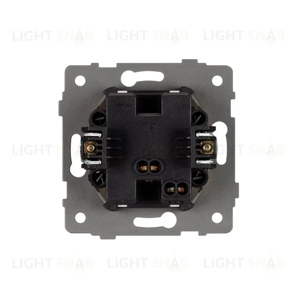 Механизм выключателя одноклавишный непроходной Arlight SWT-MK01-PL-WH-V (250V, 10A) 049867 049867