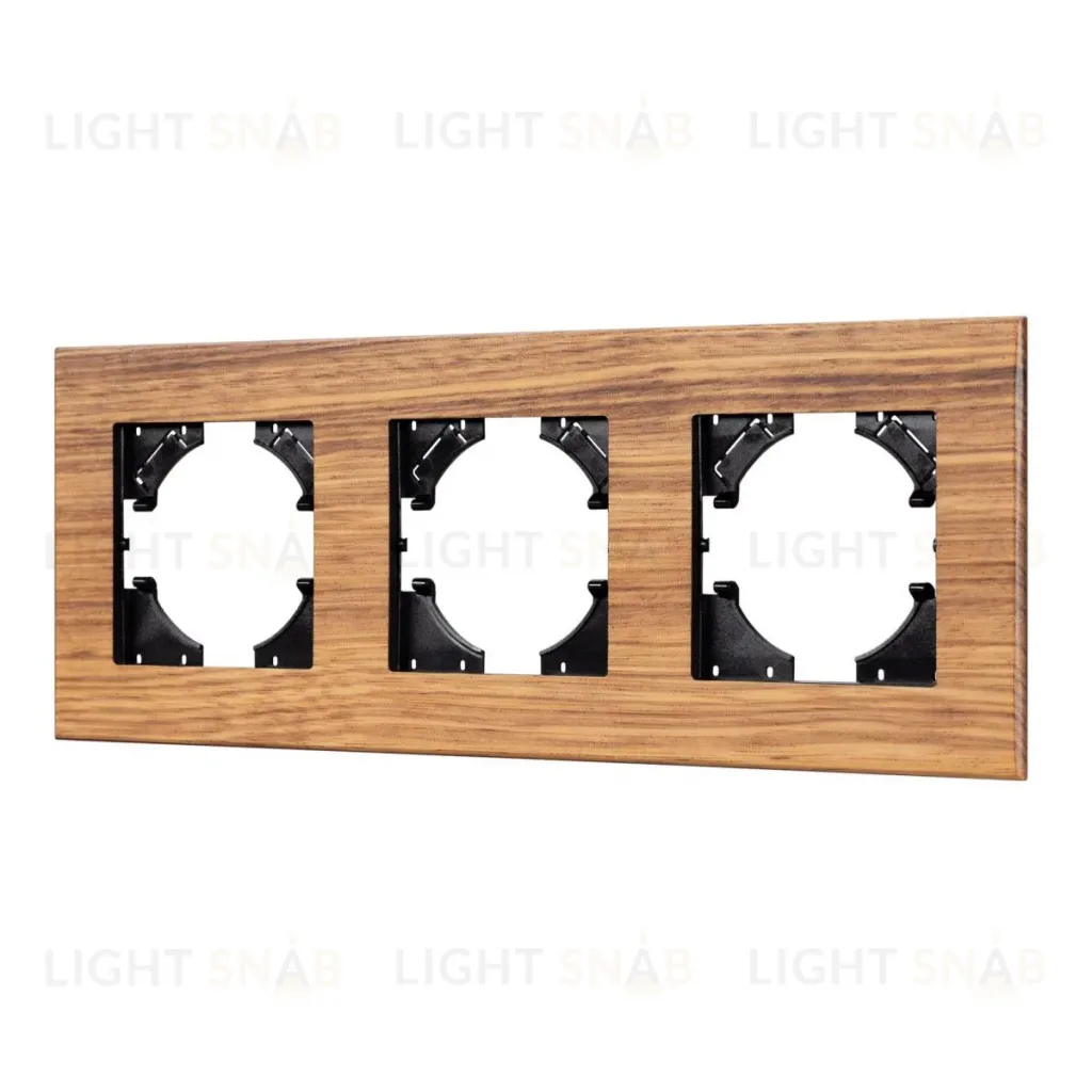 Рамка на 3 поста из натурального дерева Arlight FRM-XSILO-WD-3-SNL 051276 051276