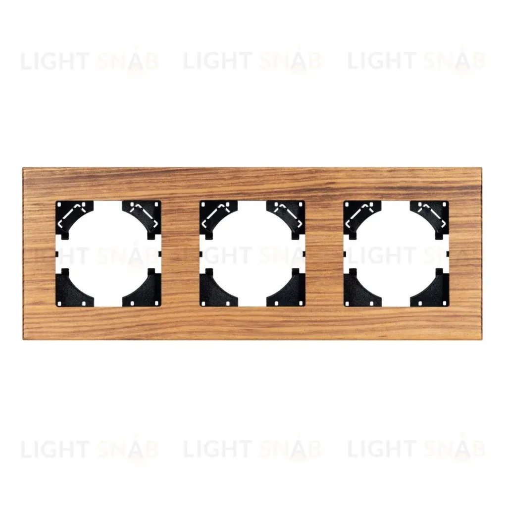 Рамка на 3 поста из натурального дерева Arlight FRM-XSILO-WD-3-SNL 051276 051276