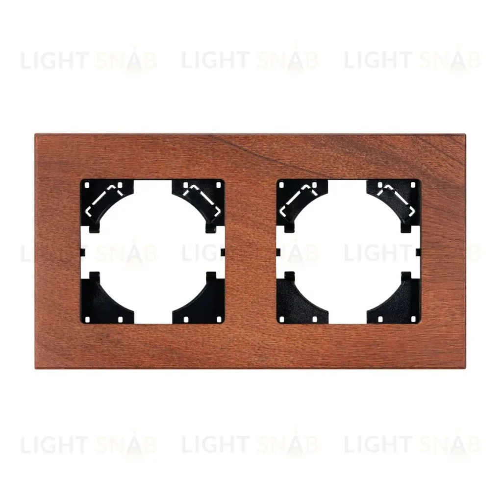 Рамка на 2 поста из натурального дерева Arlight FRM-XSILO-WD-2-NL 050871 050871