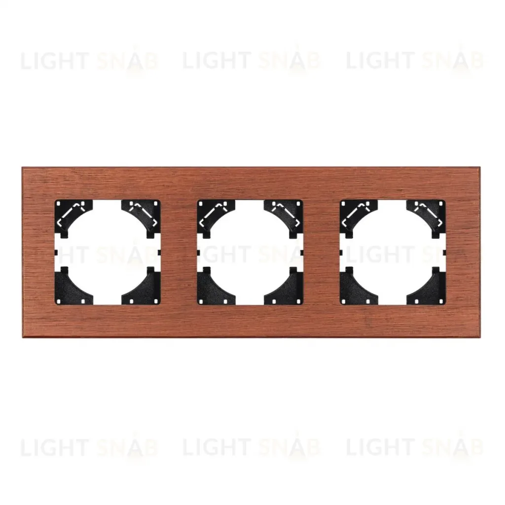 Рамка на 3 поста из натурального дерева Arlight FRM-XSILO-WD-3-NL 050873 050873