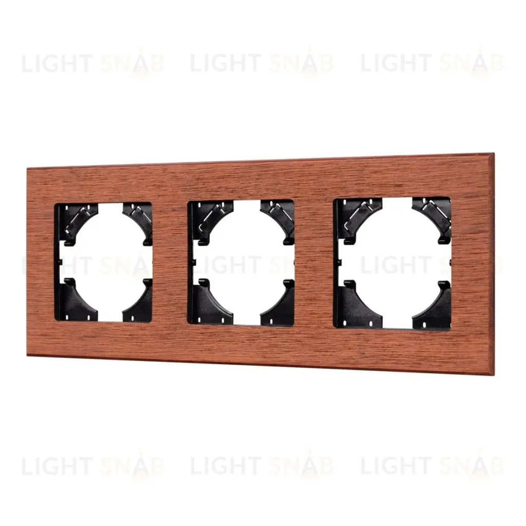 Рамка на 3 поста из натурального дерева Arlight FRM-XSILO-WD-3-NL 050873 050873