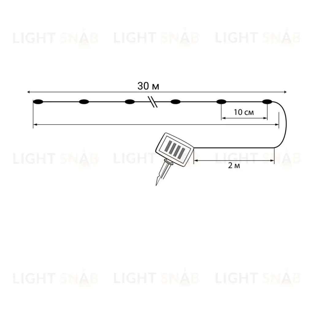 Садовая гирлянда на солнечной батарее Uniel USL-S-128/PT30000 MULTI DEW UL-00012695 USL-S-128/PT30000 MULTI DEW