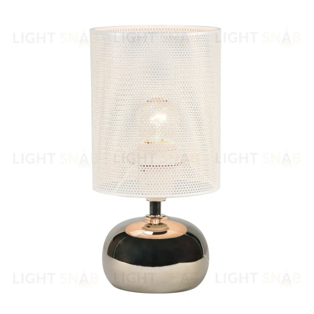 Настольная лампа Uniel UML-B307 E14 SILVER/WHITE UL-00012423 UML-B307 E14 SILVER/WHITE