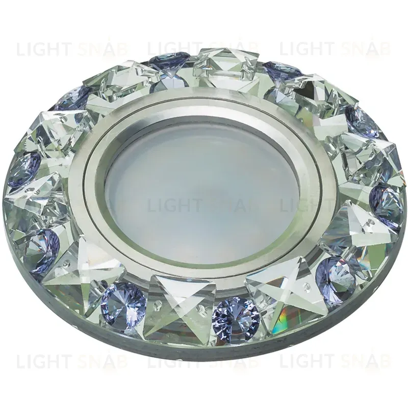 Встраиваемый светильник Fametto Peonia DLS-P123 GU5.3 CHROME/CLEAR+PURPLE 10644 DLS-P123 GU5.3 CHROME/CLEAR+PURPLE