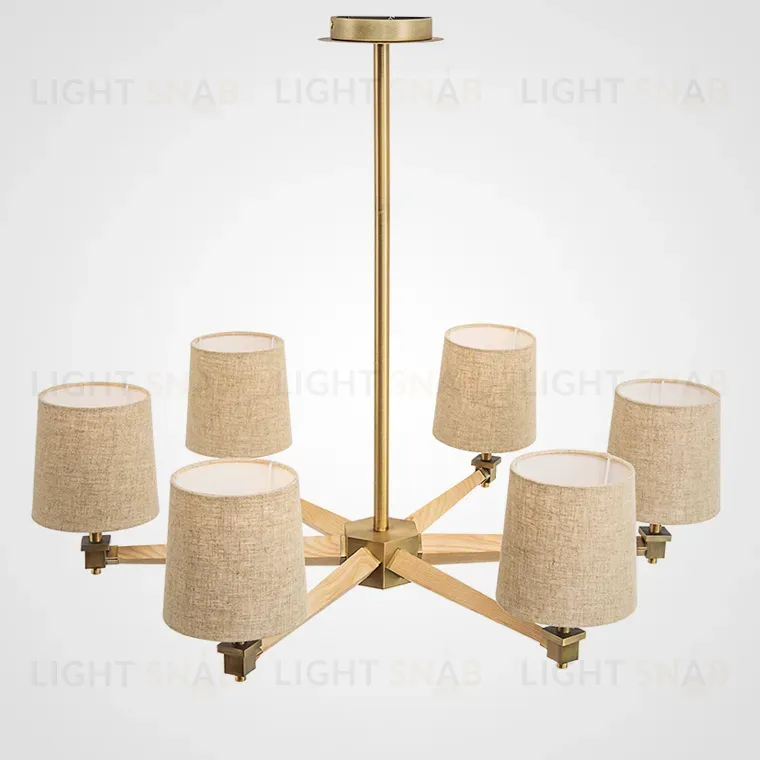 Люстра на штанге ImperiumLoft Stavra Jorgenson Beige/Light Wood 203573-26 203573-26