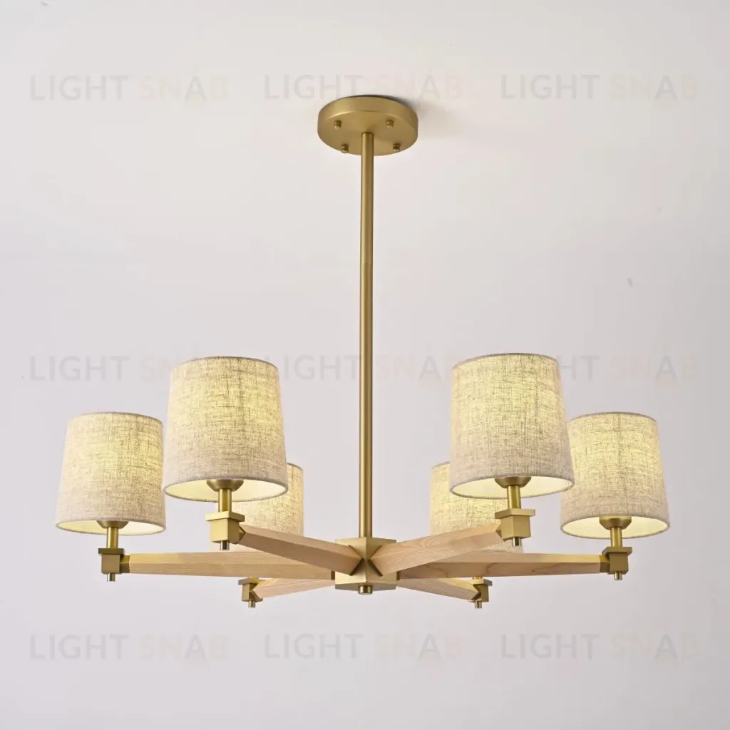 Люстра на штанге ImperiumLoft Stavra Jorgenson Beige/Light Wood 203573-26 203573-26