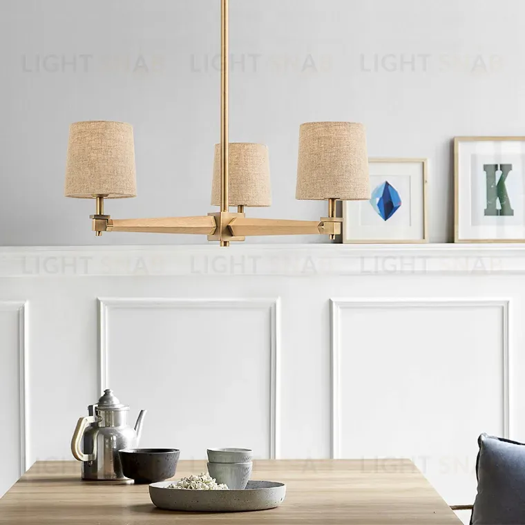 Люстра на штанге ImperiumLoft Stavra Jorgenson White/Light Wood 203578-26 203578-26
