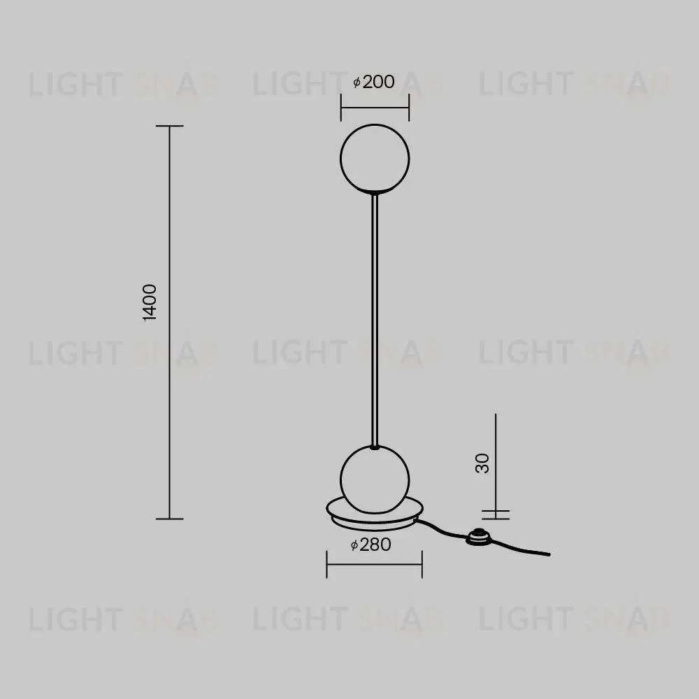 Торшер Maytoni Twins MOD427FL-L20B3K MOD427FL-L20B3K