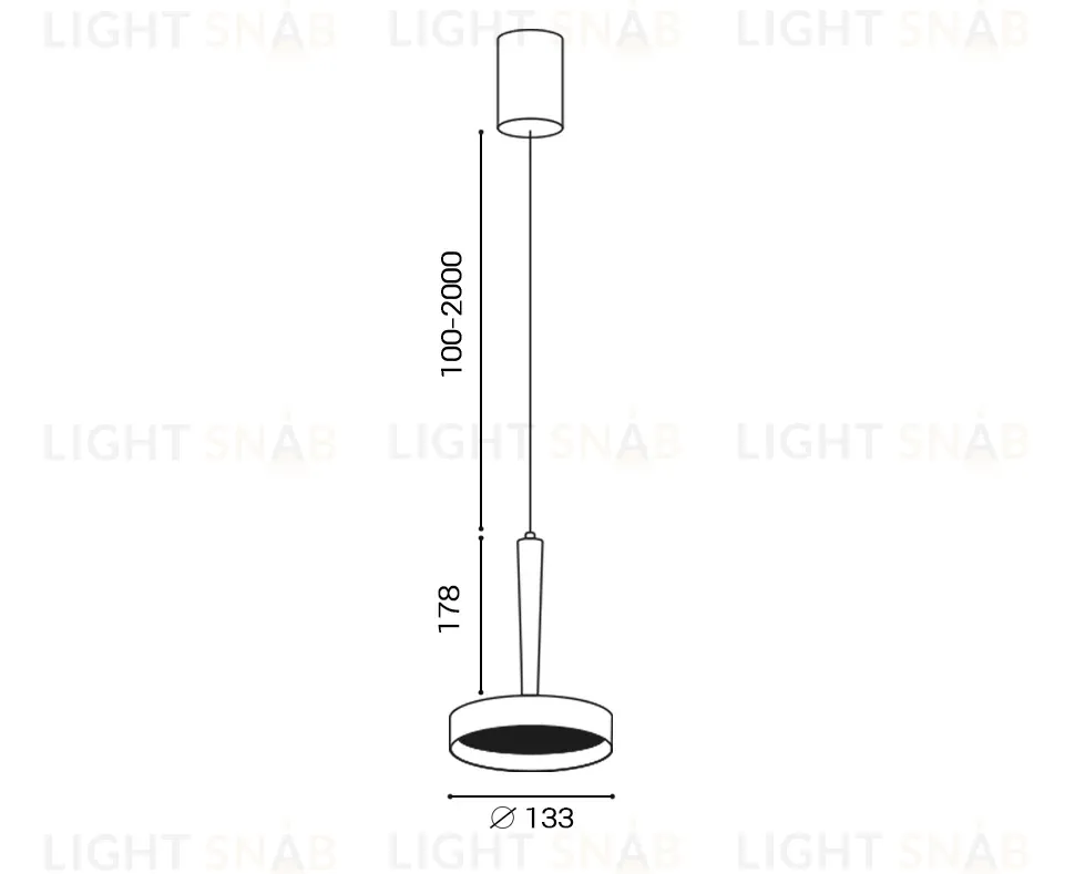 Подвесной светильник (без основания) Italline IT02-025 gold 3000K IT02-025 gold 3000K