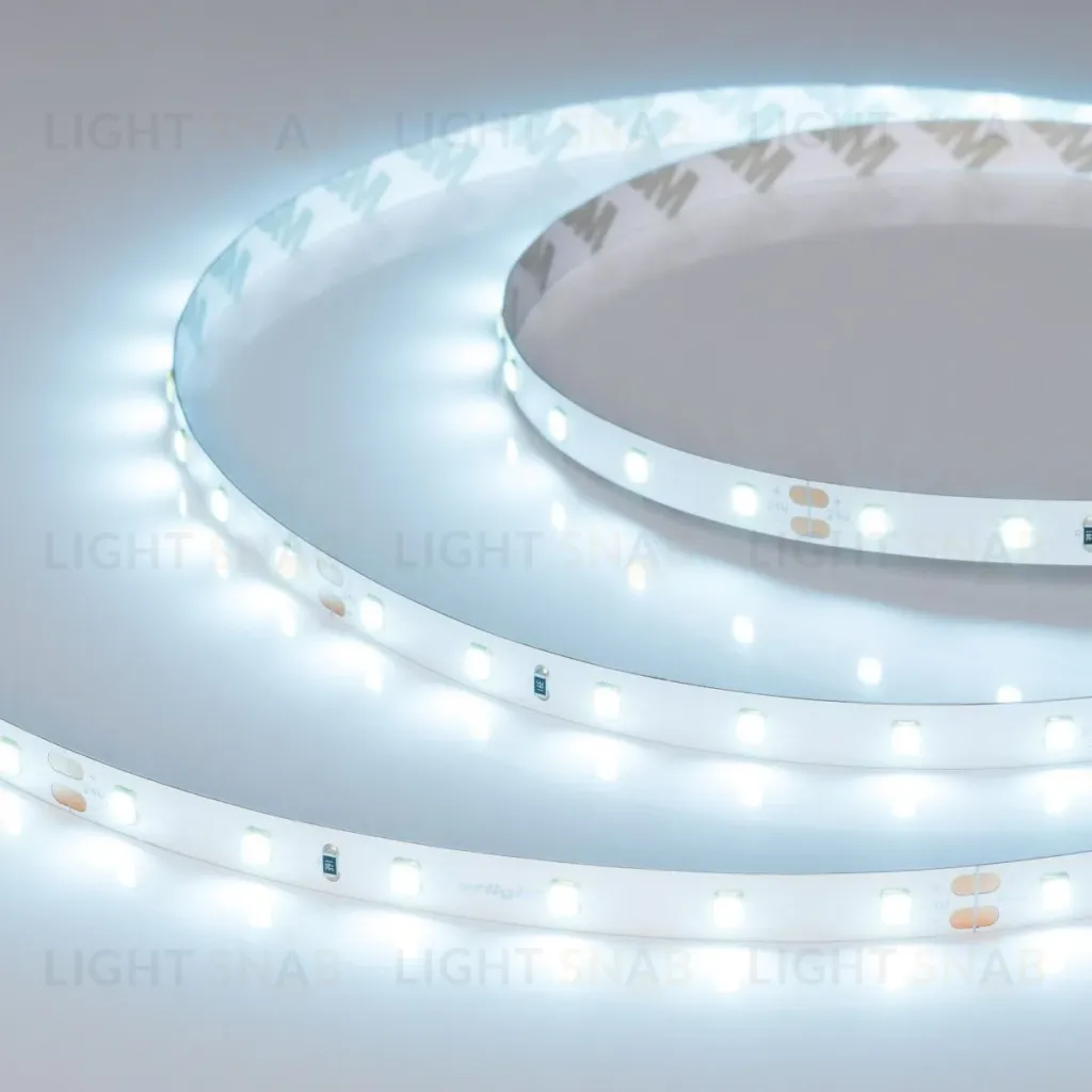Светодиодная лента Arlight RT-A60-8mm 24V Ice Blue (4.8 W/m, IP20, 5m) 055376 055376