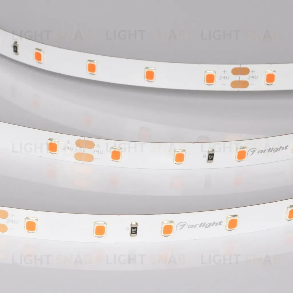 Светодиодная лента Arlight RT-A60-8mm 24V Ruby (4.8 W/m, IP20, 5m) 055374 055374
