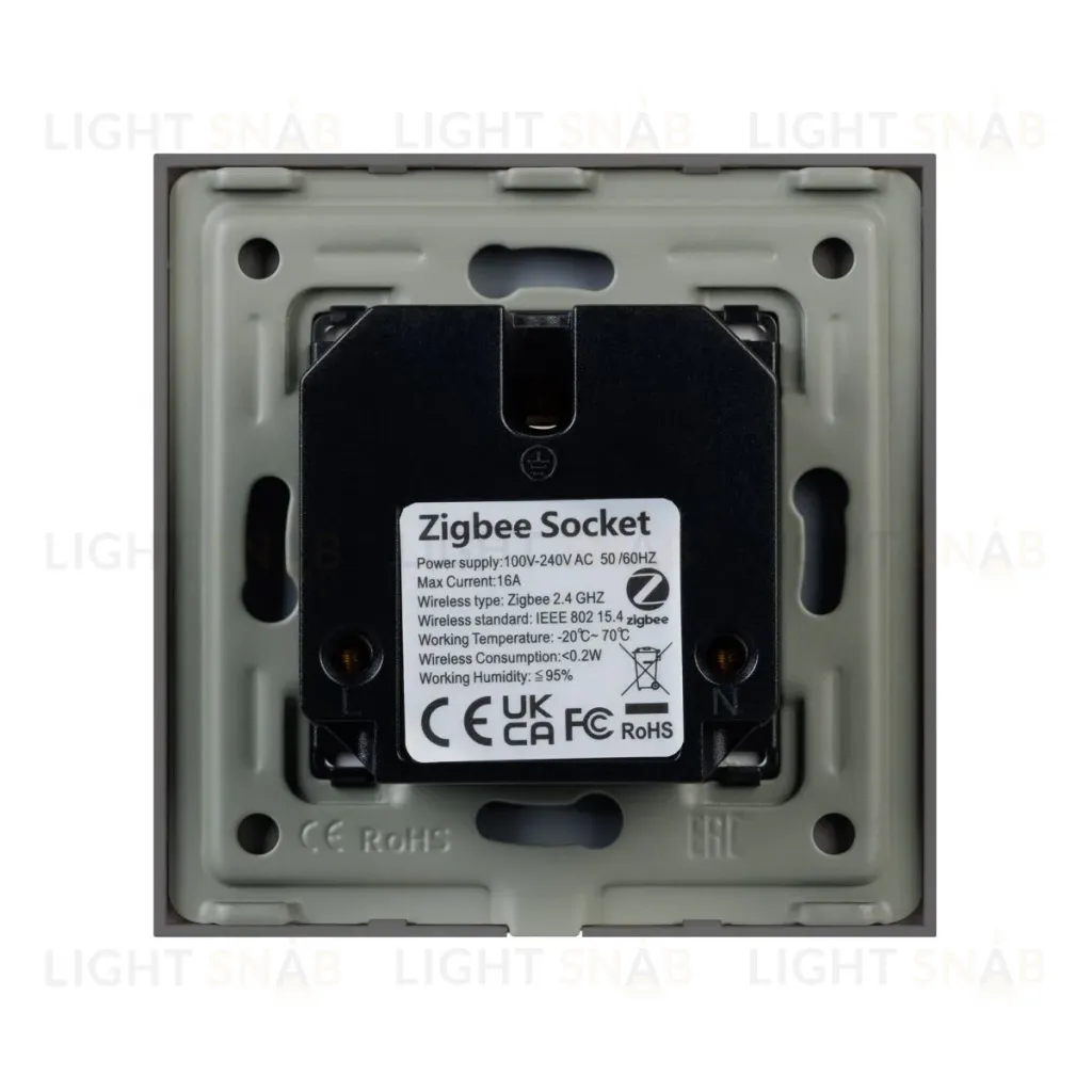Розетка электрическая с Zigbee управлением Arlight SCT-OMALI-EUZB1-PL-GR (240V, 16A, Zigbee) 050101 050101